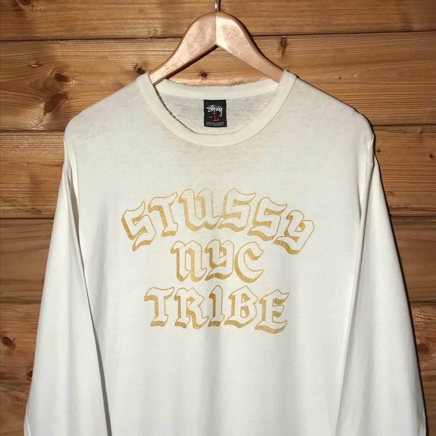 Stüssy NYC Tribe Centre Spellout long sleeve t shirt