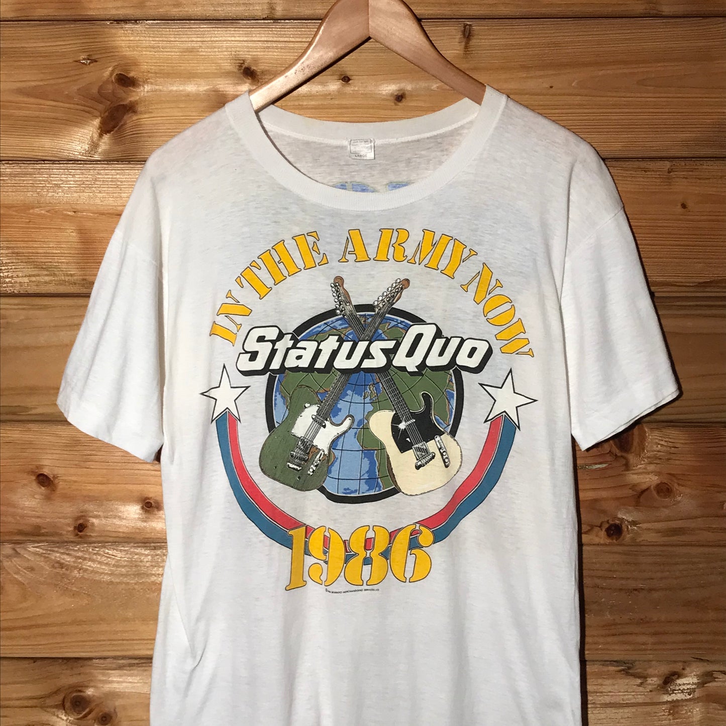 1986 Status Quo In The Army Now UK Tour t shirt