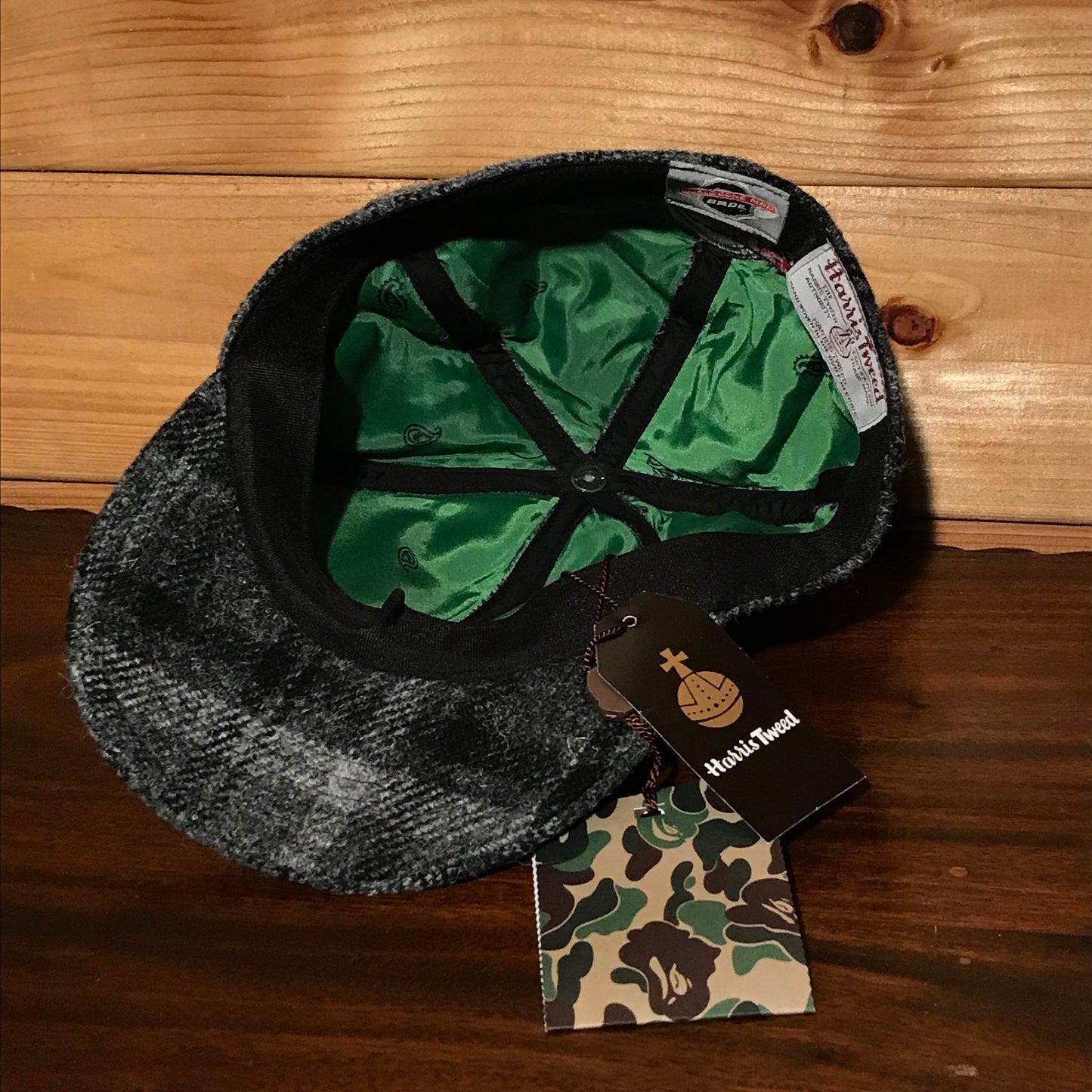 Bape, A Bathing Ape x Harris Tweed Plaid Tartan cap