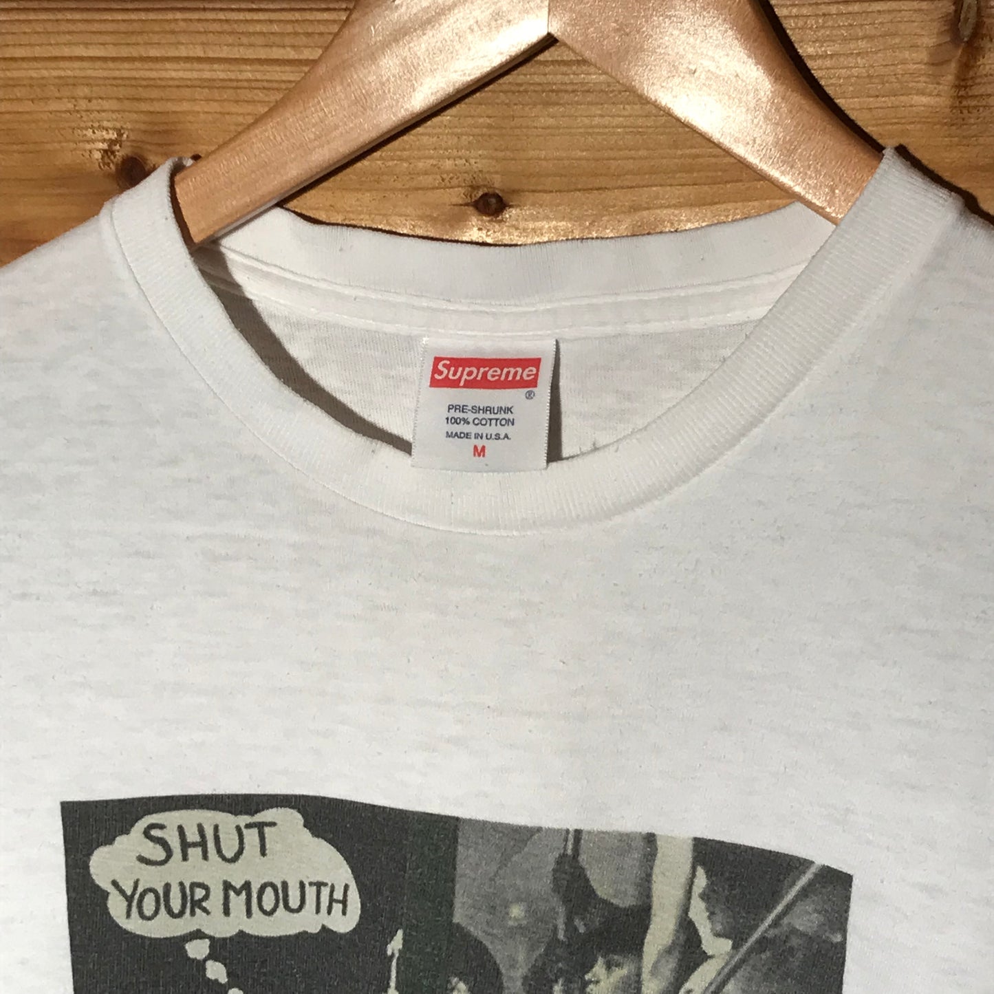 Supreme The Clash Shut Your Mouth t shirt