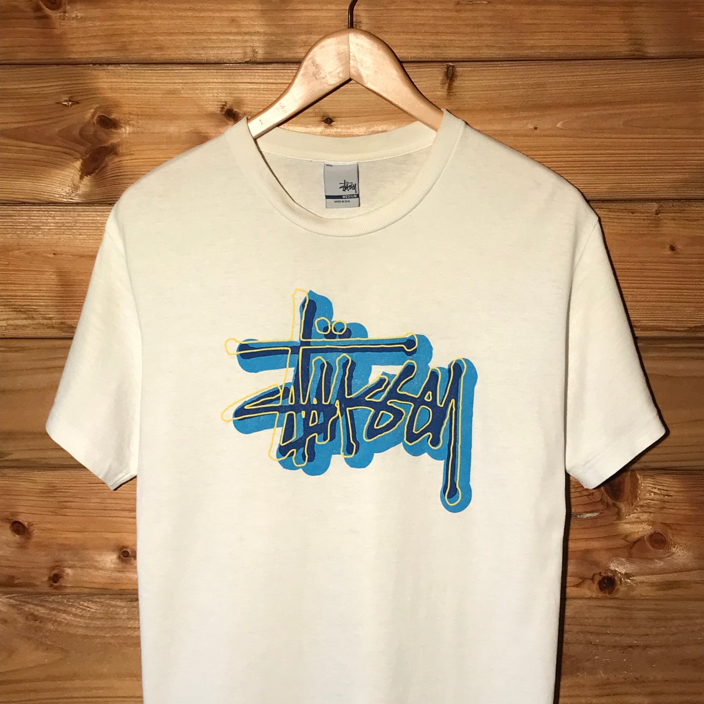 Stüssy 3D Outlined Script Spellout t shirt