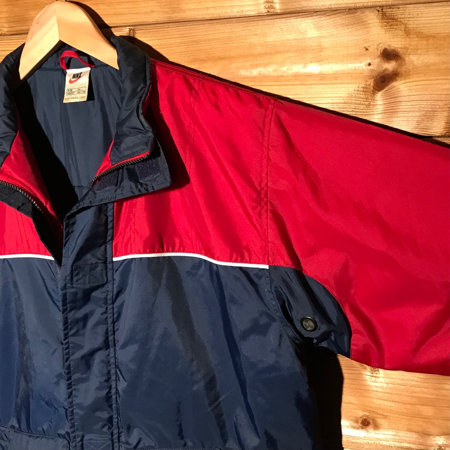 90s Nike Piping Split Double Swoosh down jacket