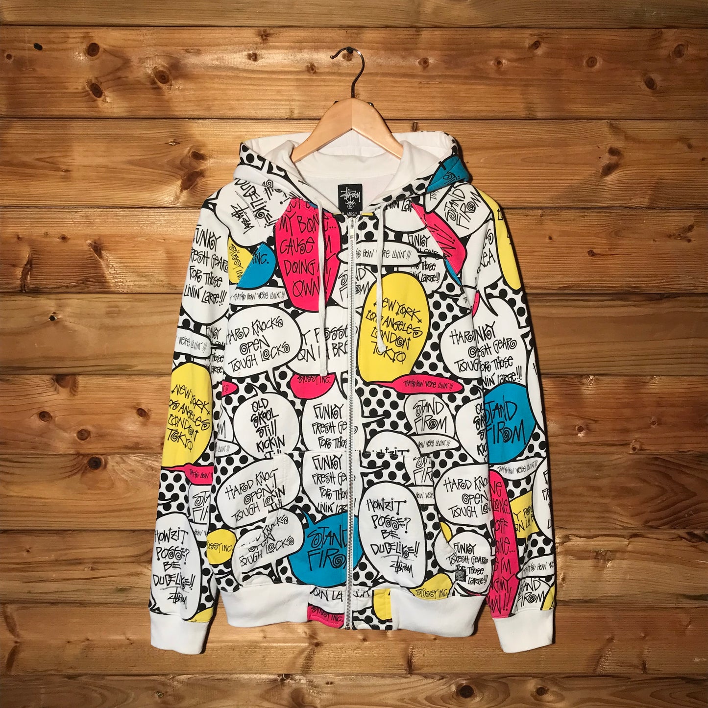 Stüssy Speech Bubbles zip up hoodie