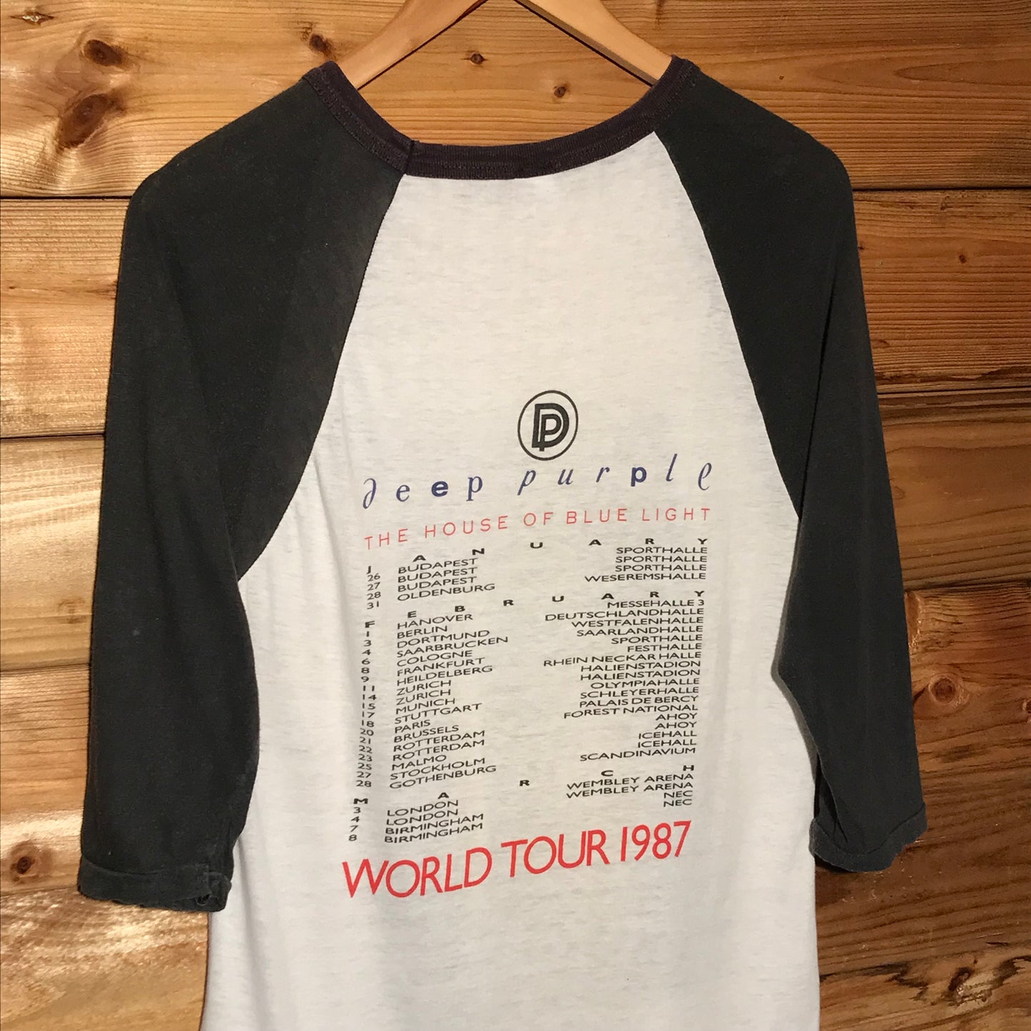 1987 Deep Purple The House Of Blue Light World Tour long sleeve t shirt