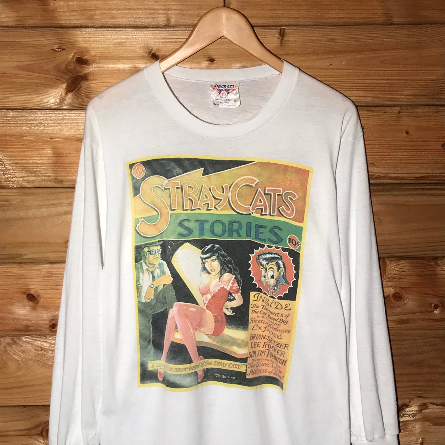 1990 Stray Cats Stories Band long sleeve t shirt