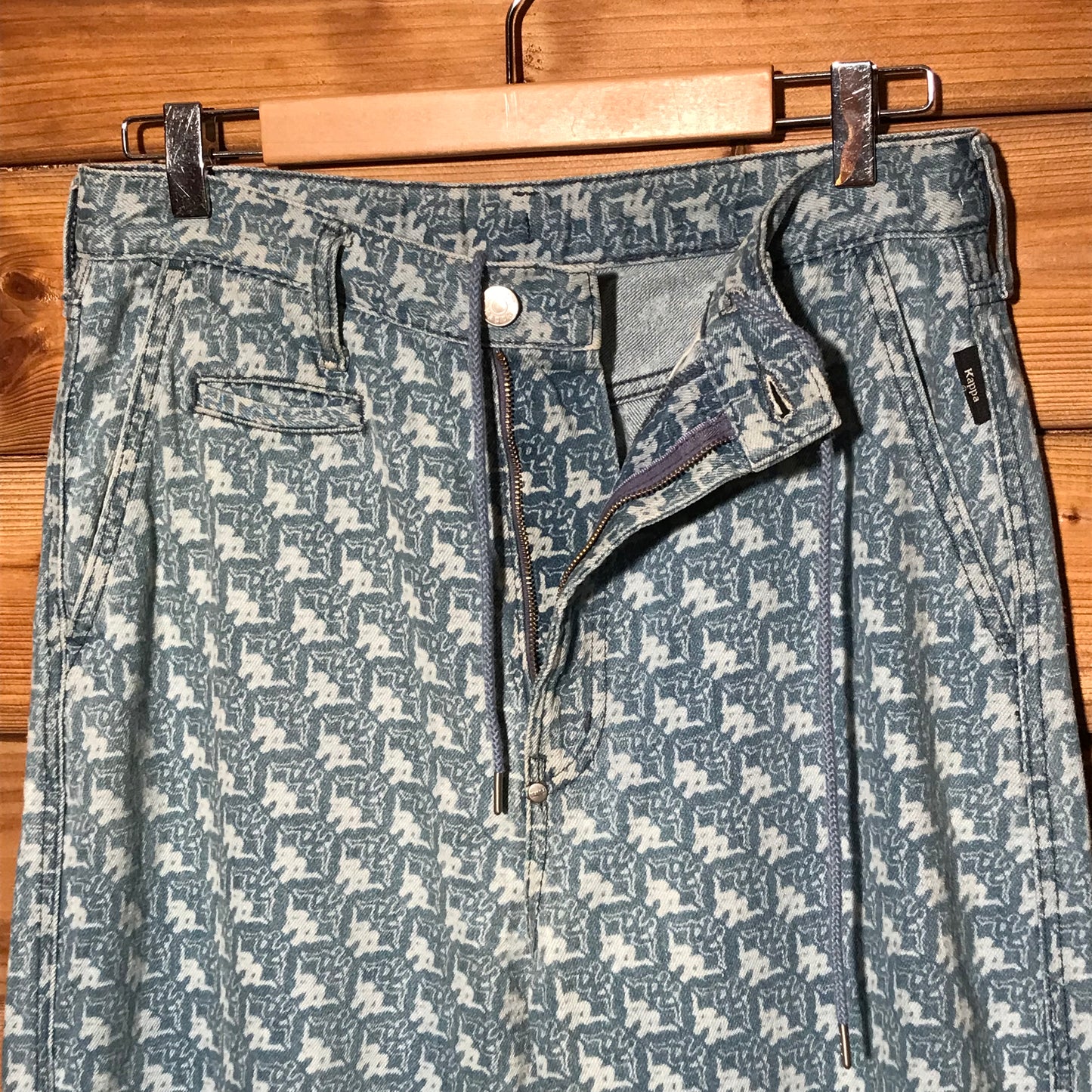 Kappa x GU Monogram denim jeans