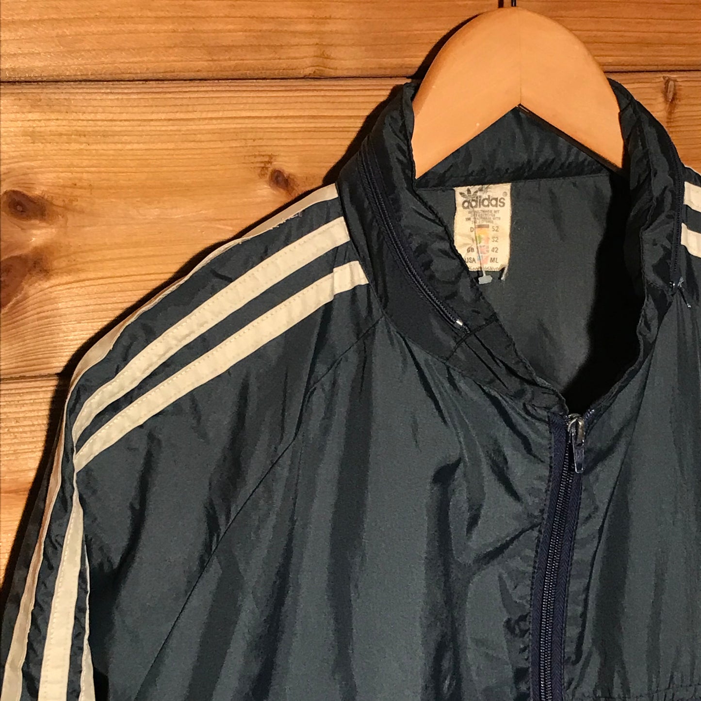 80s Adidas Boomgaarden Striped windbreaker jacket