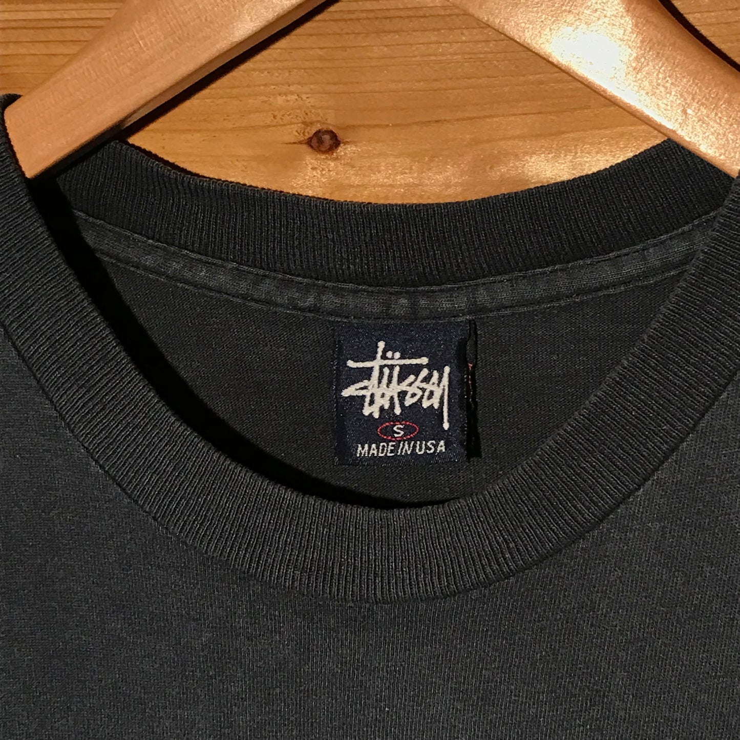 90s Stüssy Boxed Centre Script Spellout t shirt