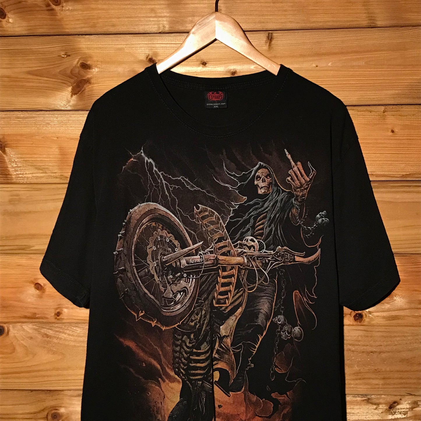 Spiral Direct Motorcycle Skeleton t shirt