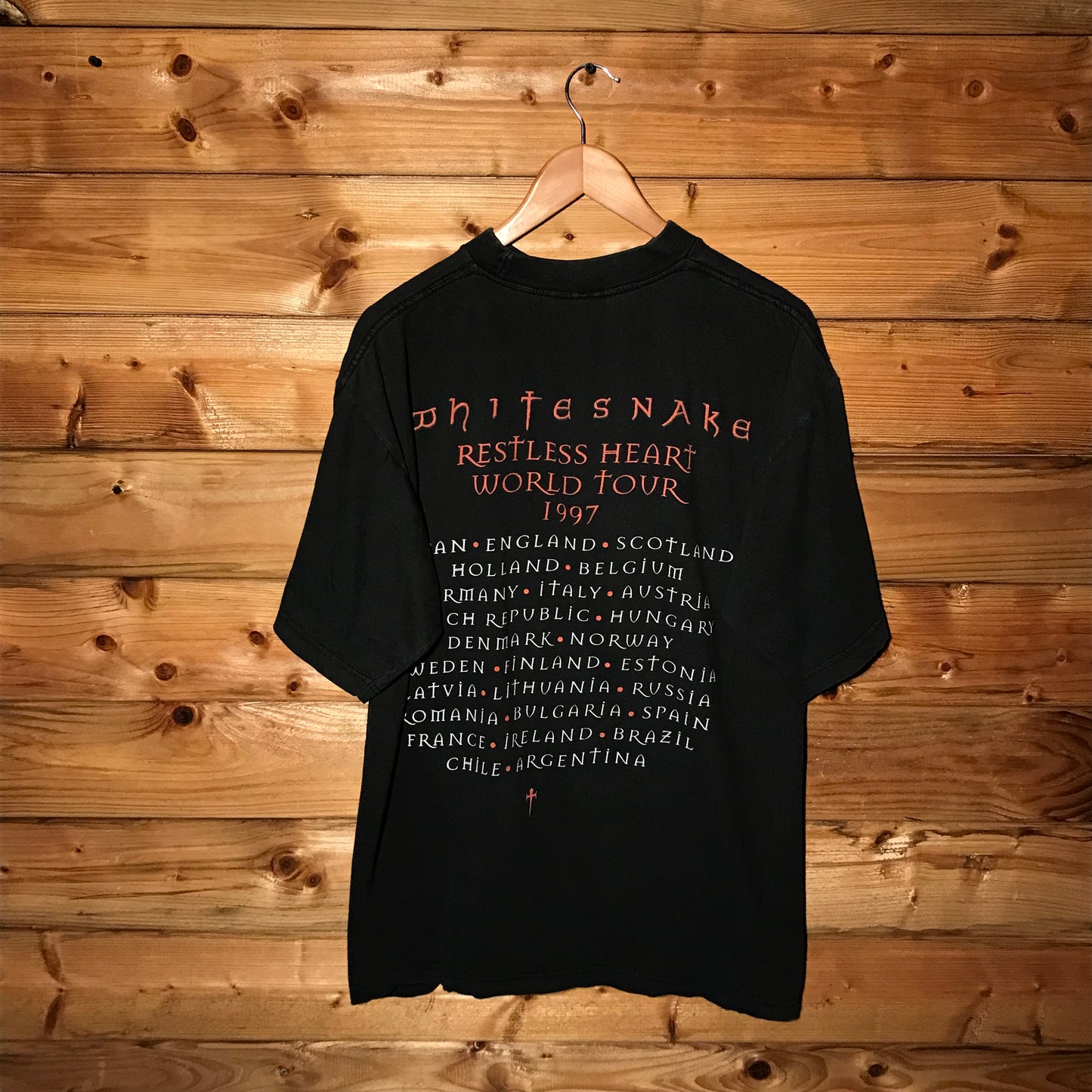 1997 Whitesnake Restless Heart World Tour t shirt