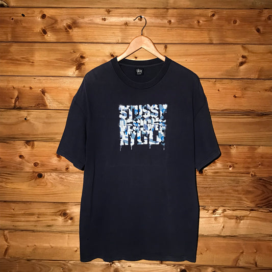 Stüssy Designs NYLTLA Drip Effect Block Spellout t shirt
