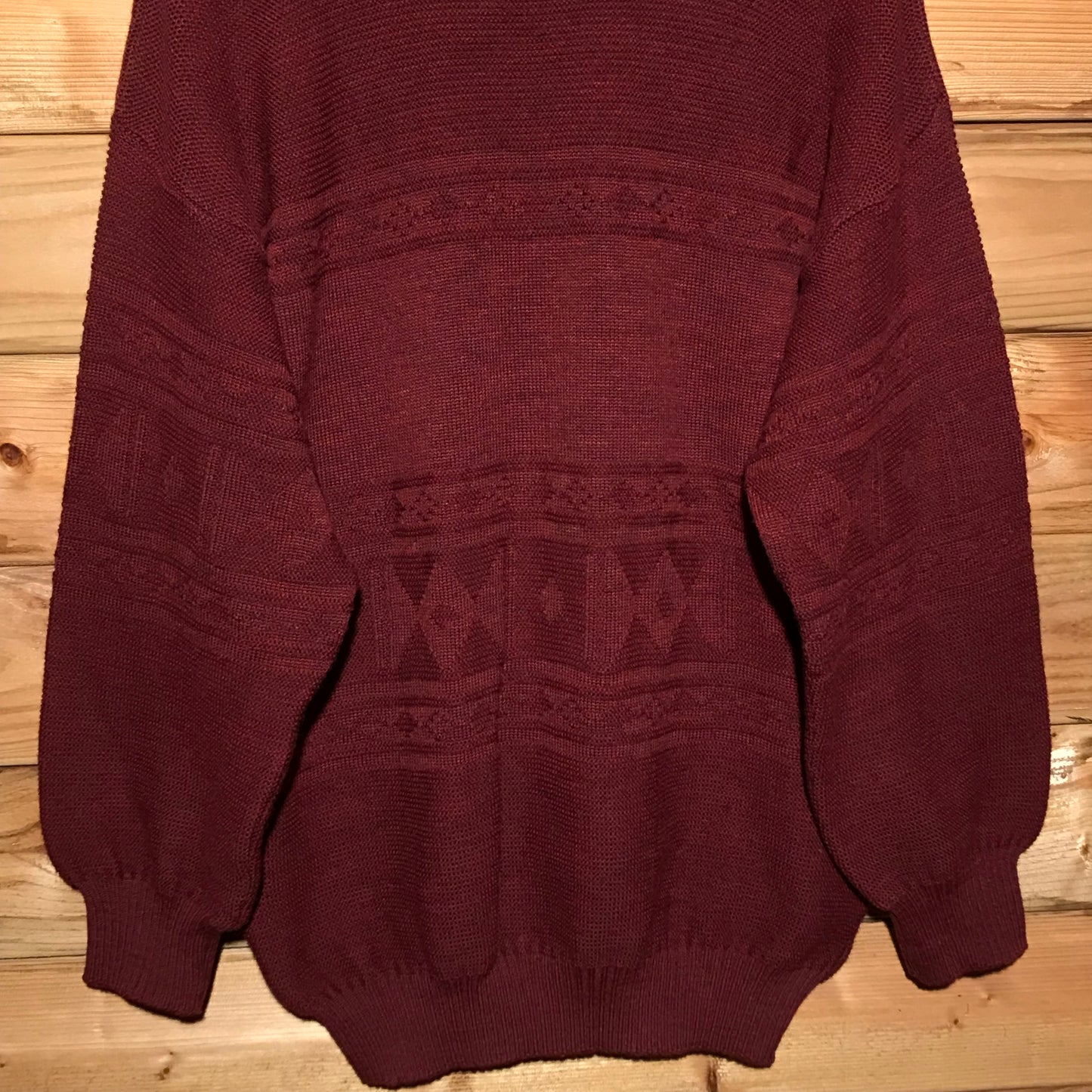 90s Burberry Centre Spellout Tonal Striped knit sweatshirt