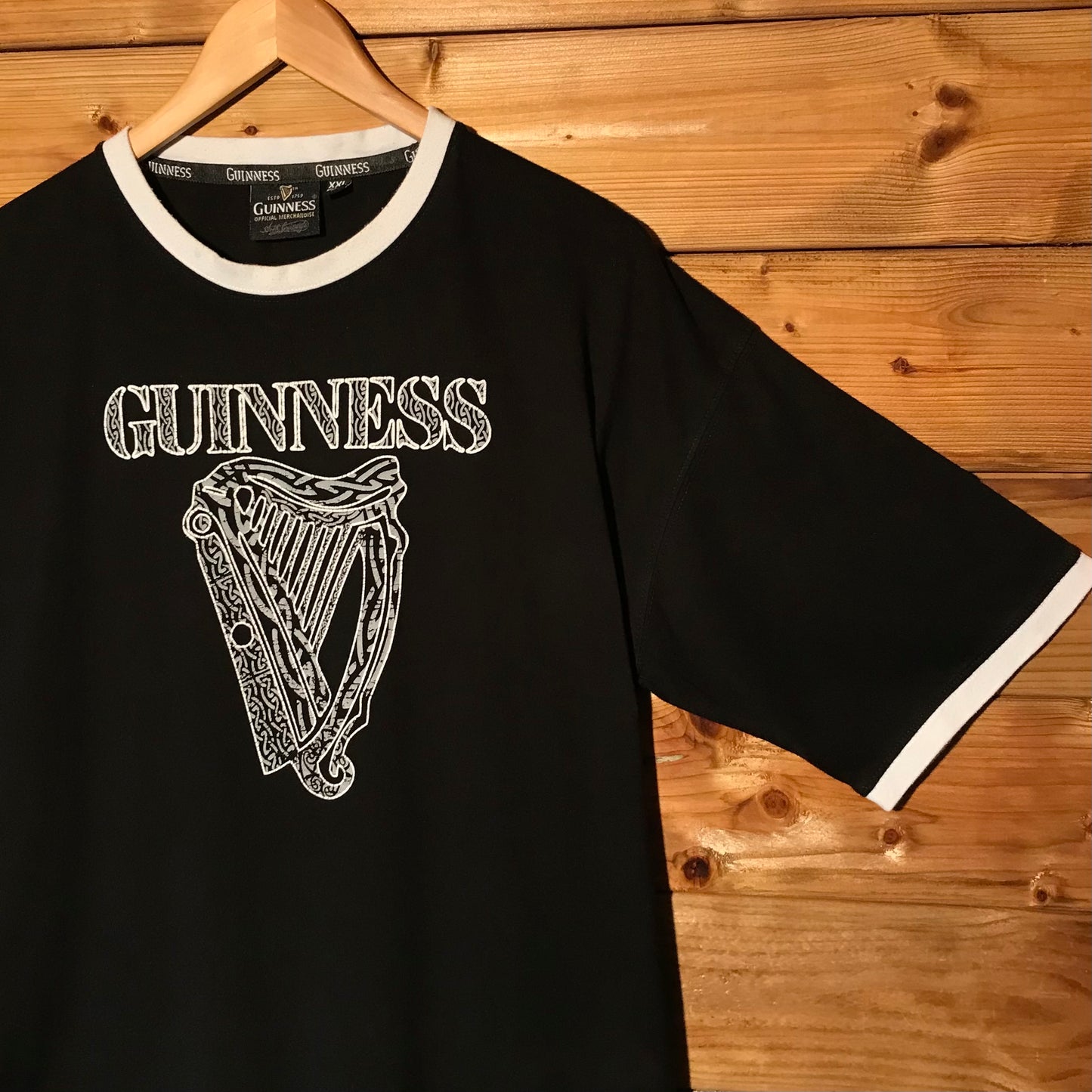 Guinness Celtic Design Harp ringer t shirt