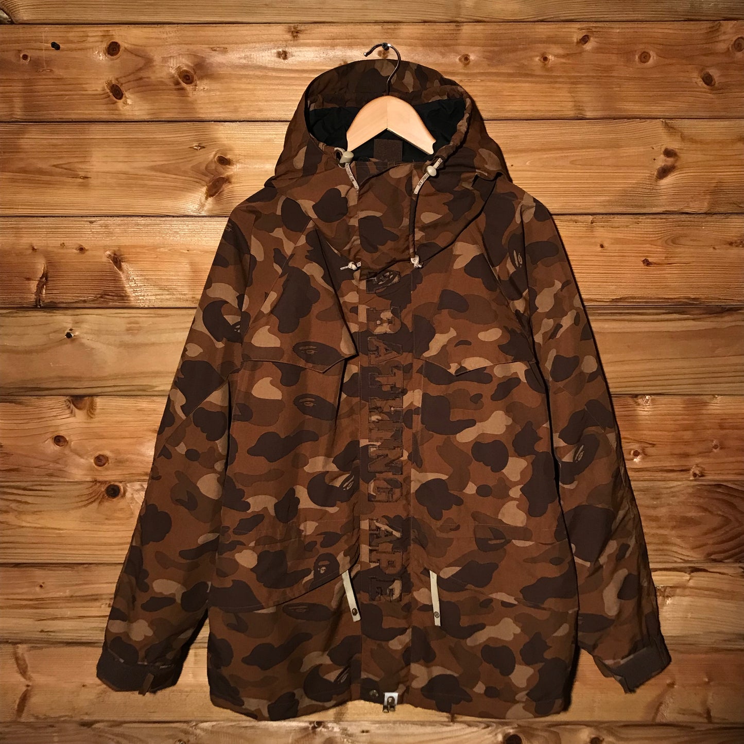 Bape, A Bathing Ape Brown Camo AOP Ski jacket