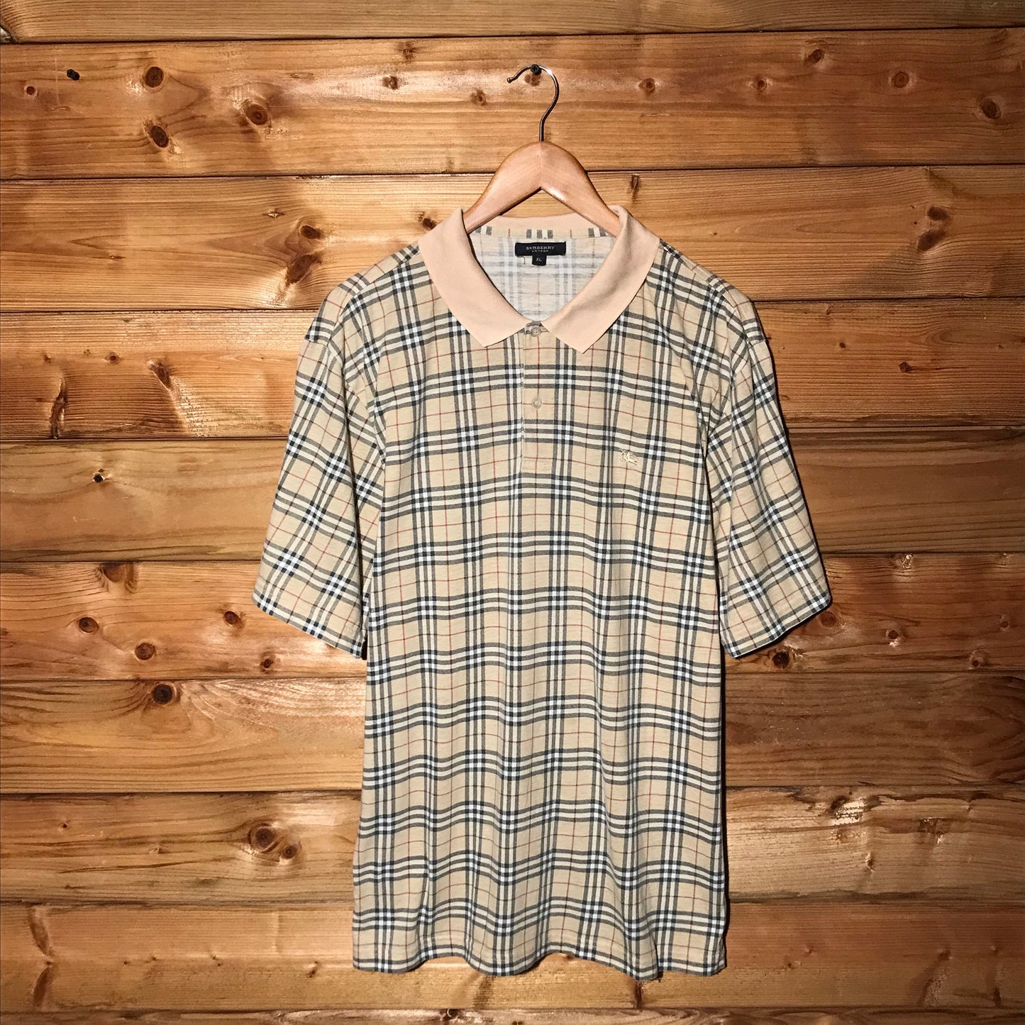 Burberry Nova Check Pattern short sleeve polo t shirt