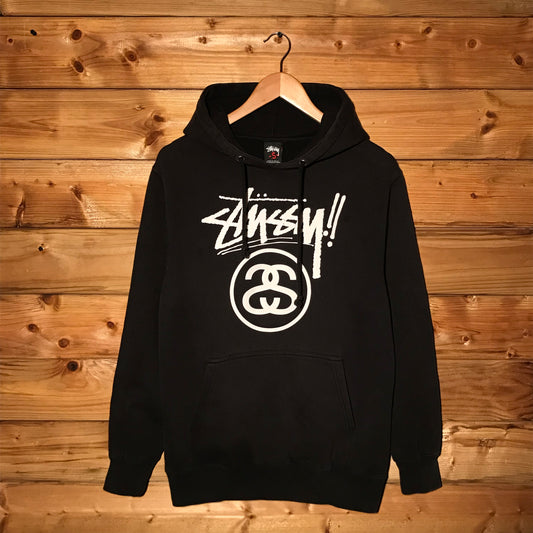 Stüssy Exclamation Script Spellout Link Logo hoodie