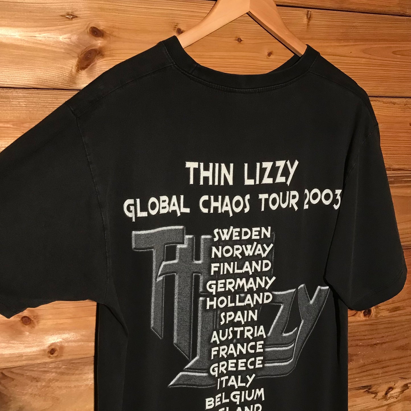 2003 Thin Lizzy Global Chaos World Tour t shirt