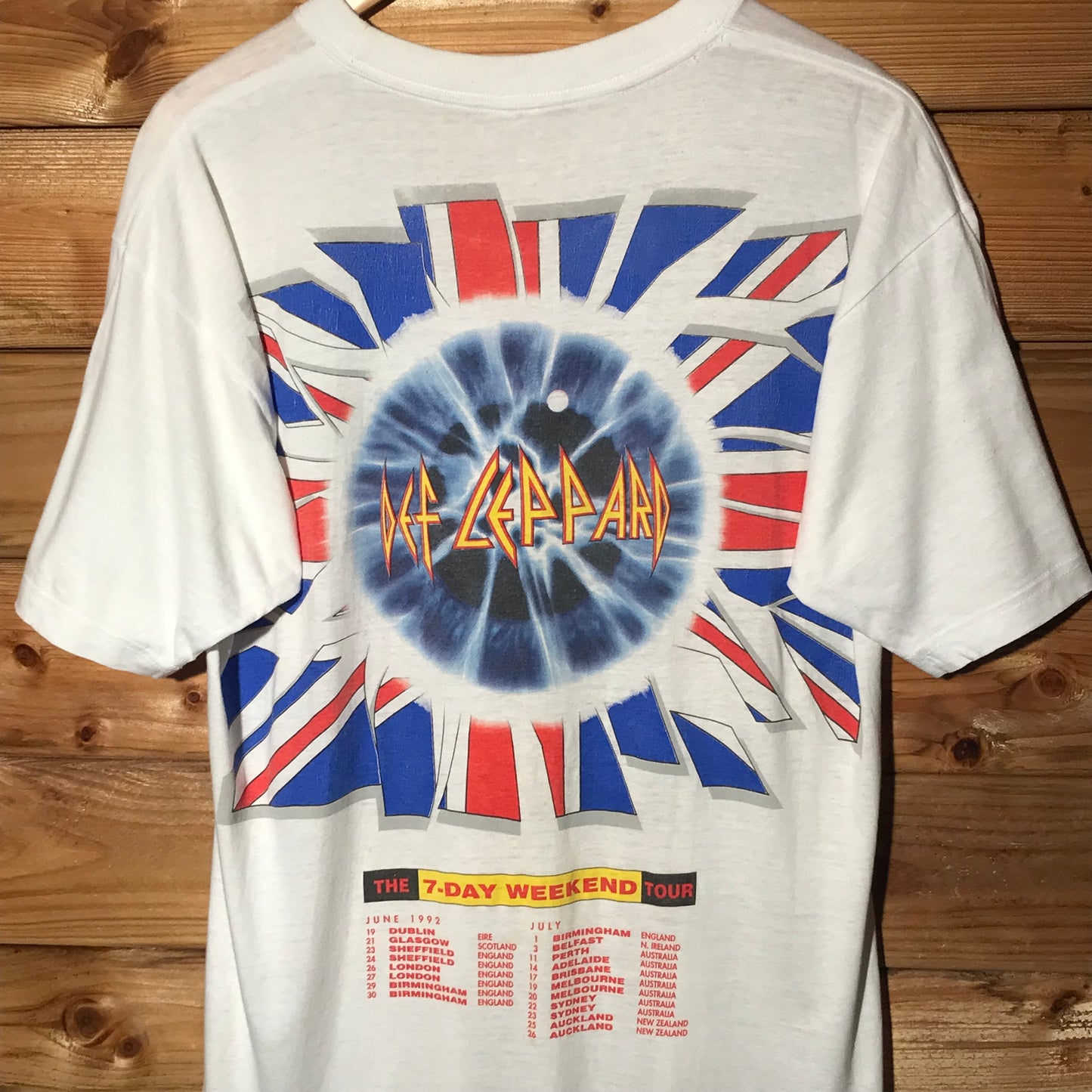 1992 Def Leppard The Adrenalize 7 Day Weekend Tour t shirt