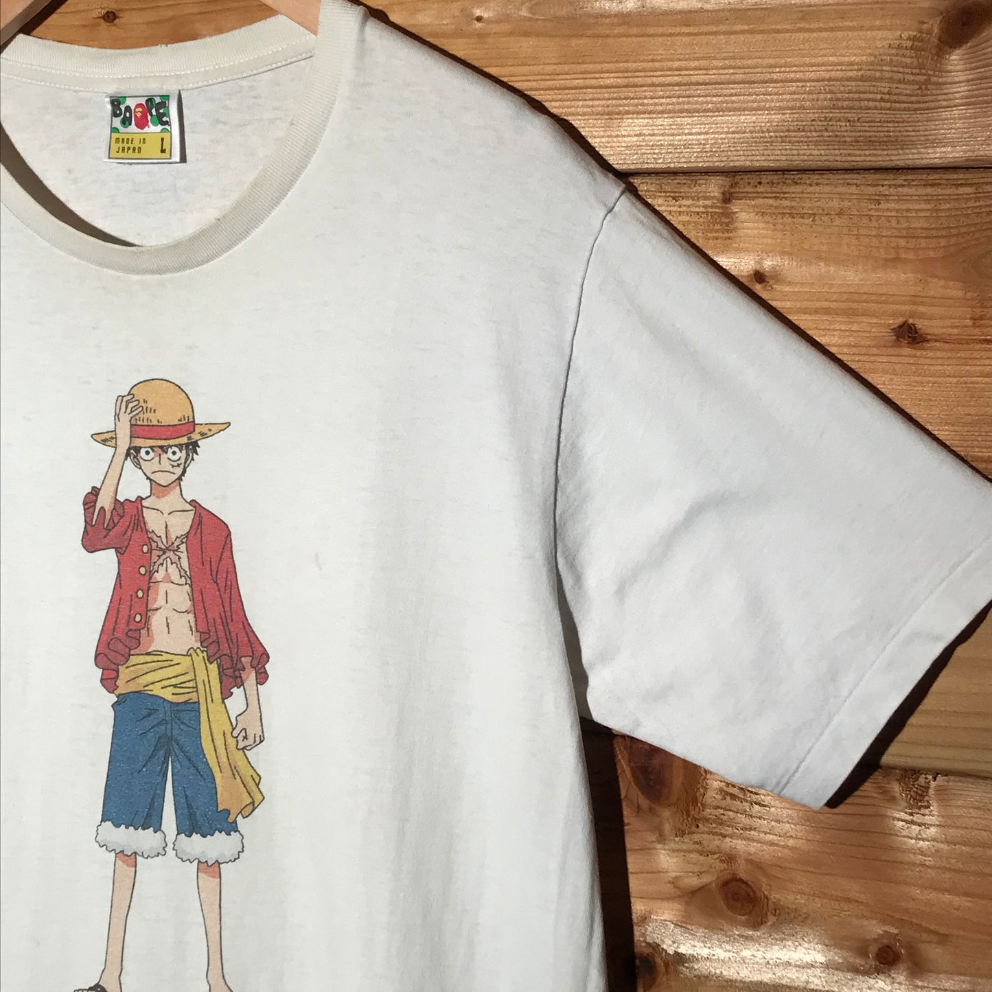 2012 Bape, A Bathing Ape x One Piece Luffy Character t shirt