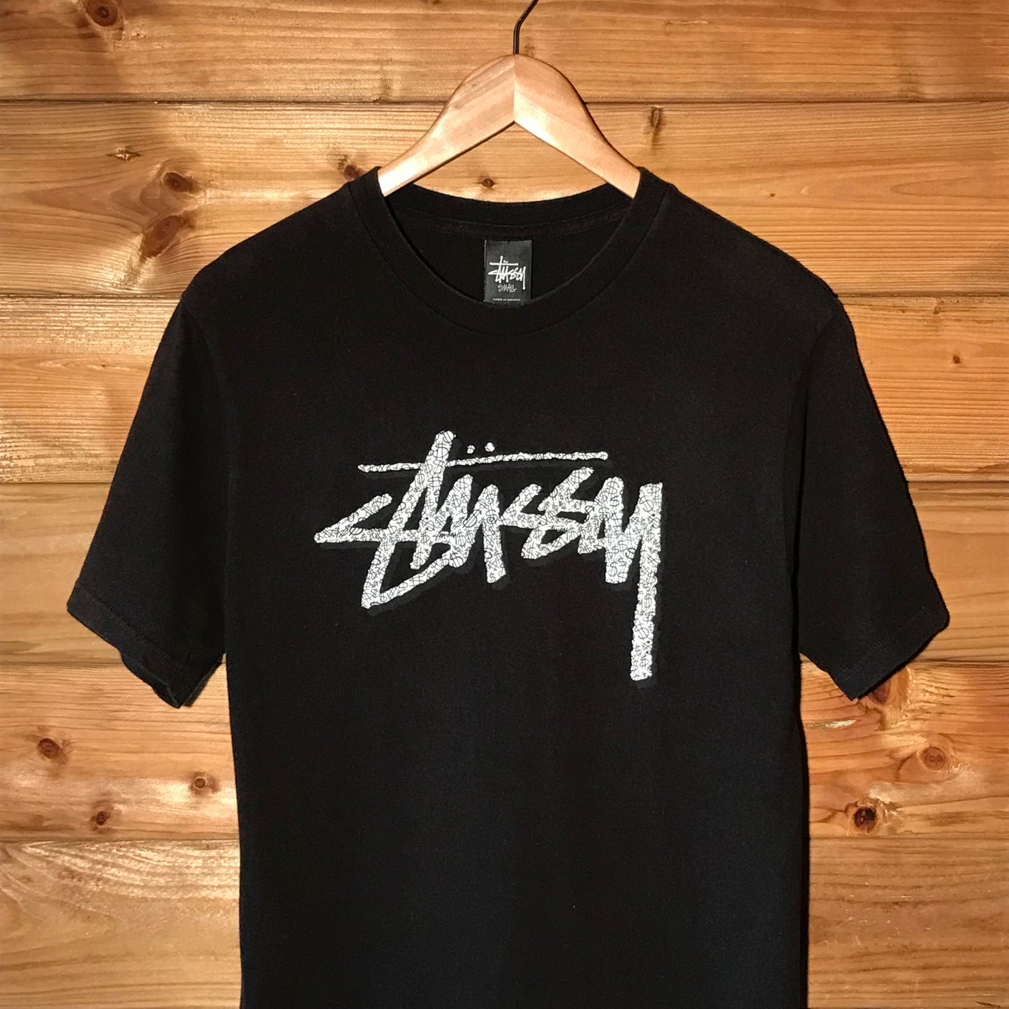 Stüssy Dollar Signs Centre Script Spellout t shirt