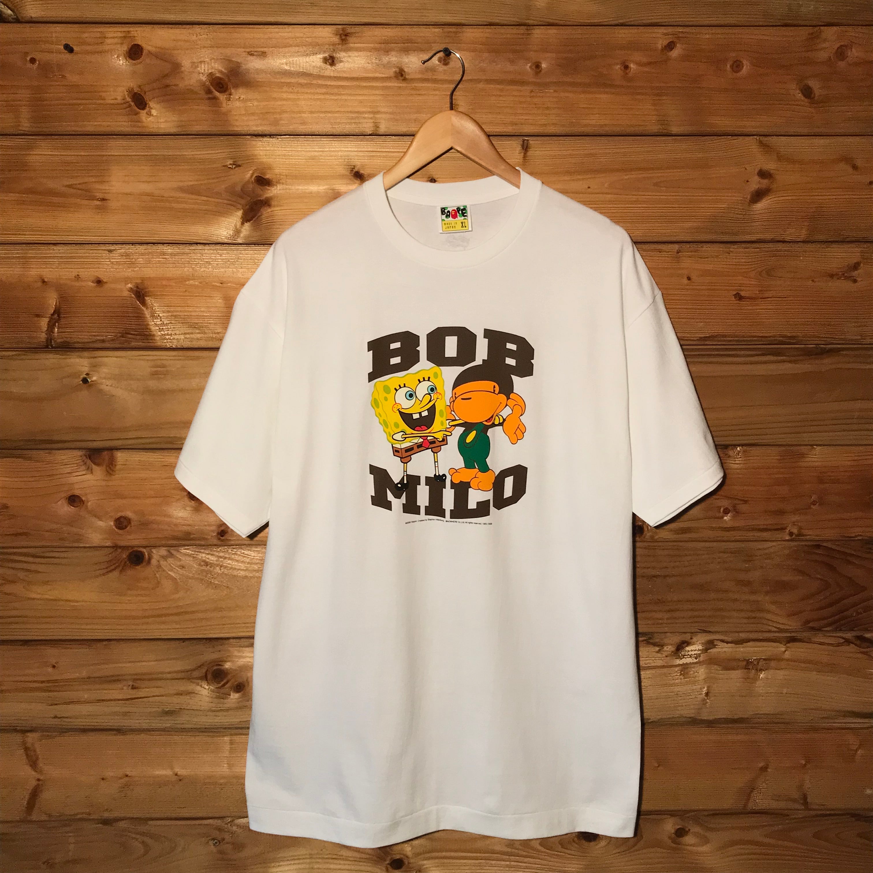 2008 Baby Milo A Bathing Ape x Spongebob Squarepants t shirt HeresWear