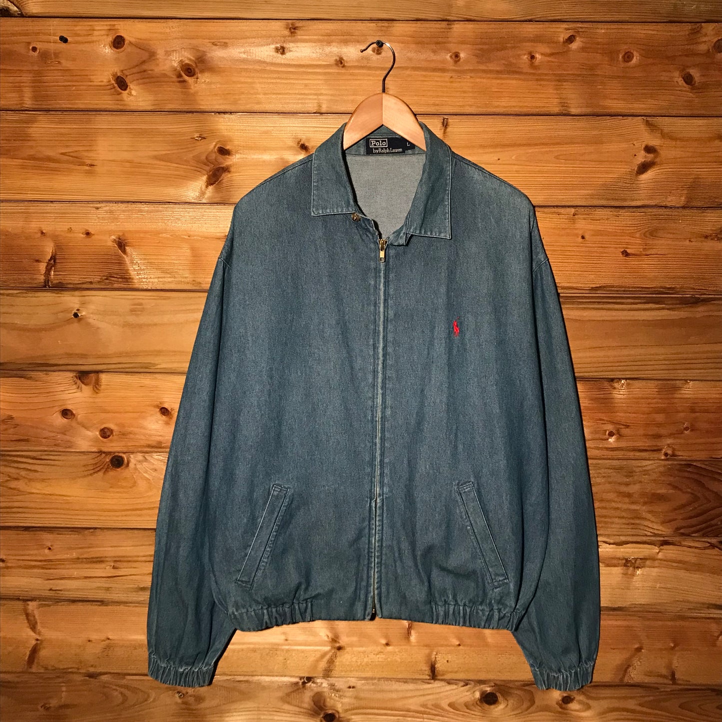 90s Polo Ralph Lauren denim harrington jacket