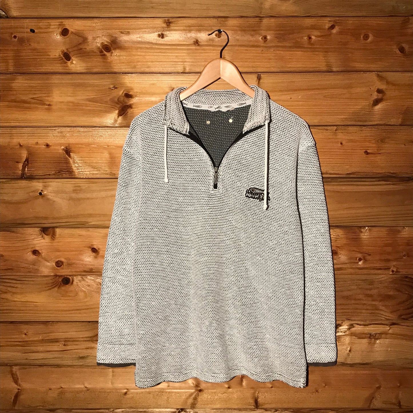 Weird Fish Textured quarter zip sweatshirt