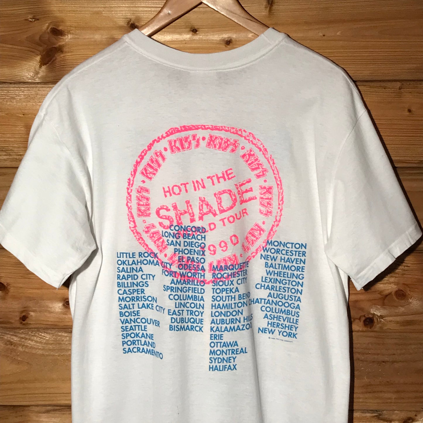 1990 Kiss Hot in The Shade World Tour t shirt