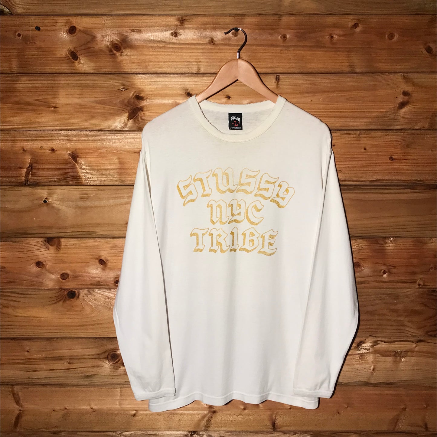 Stüssy NYC Tribe Centre Spellout long sleeve t shirt