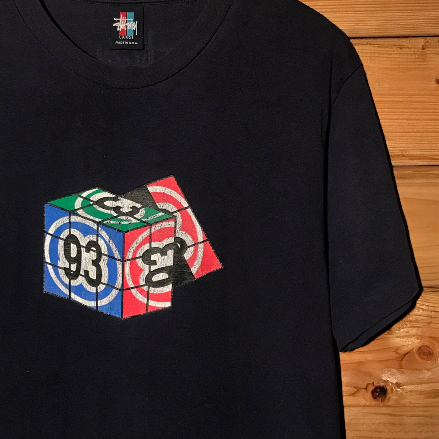 90s Stüssy Rubiks Cube 93 t shirt