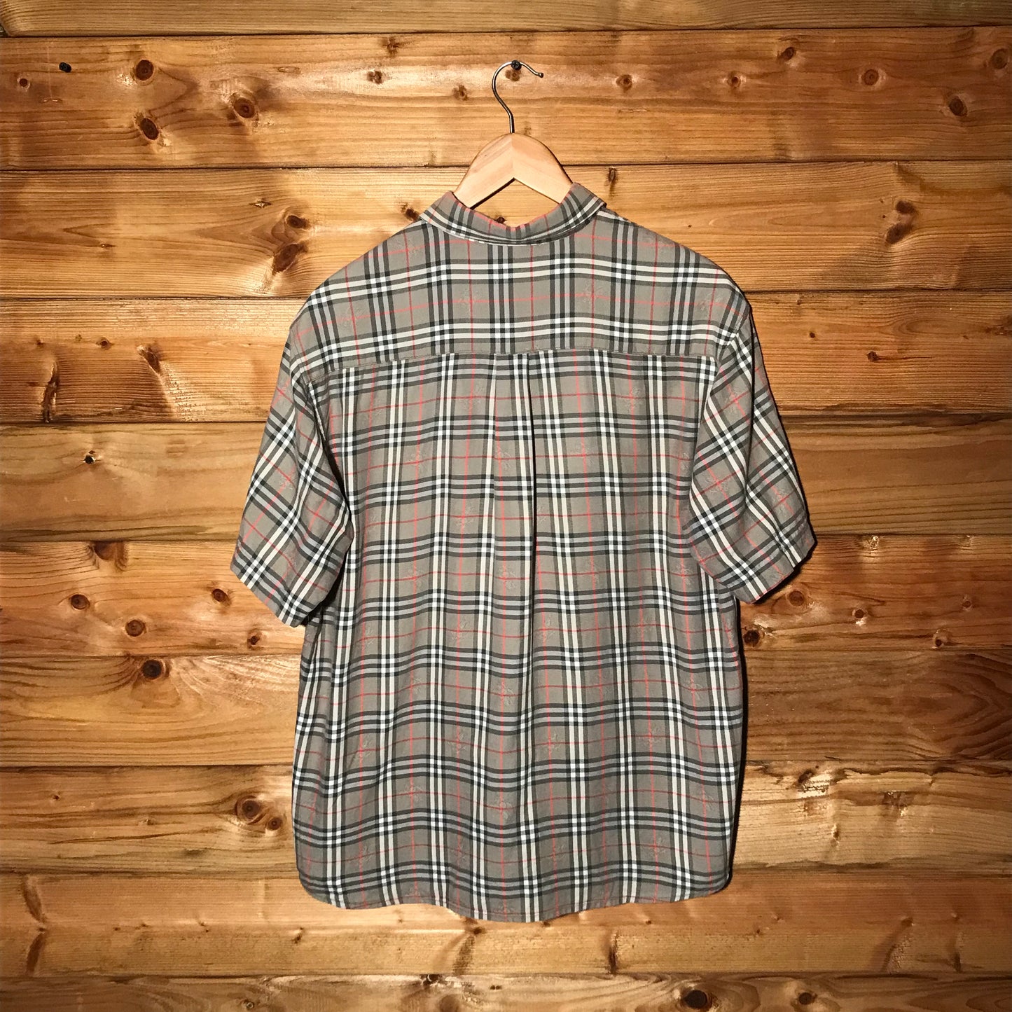 90s Burberry Nova Check Pattern button up shirt