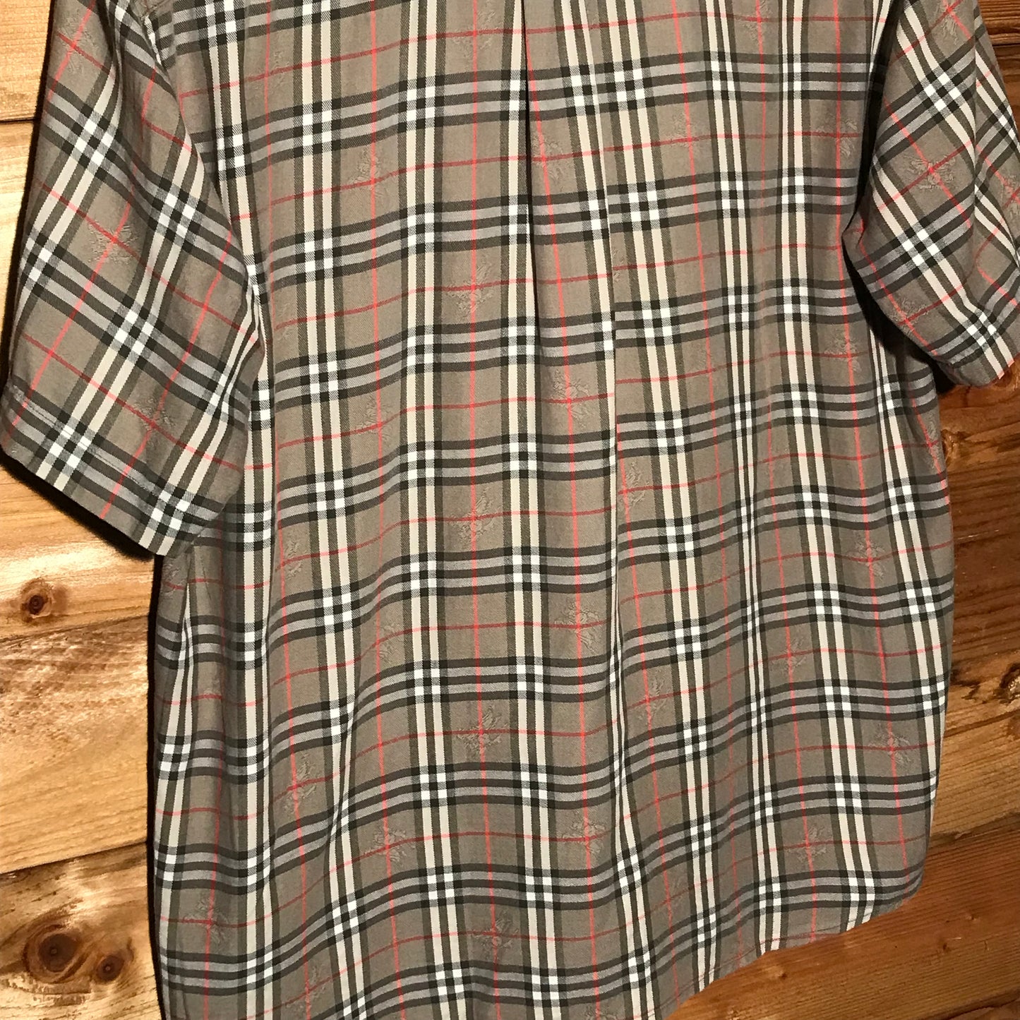 90s Burberry Nova Check Pattern button up shirt