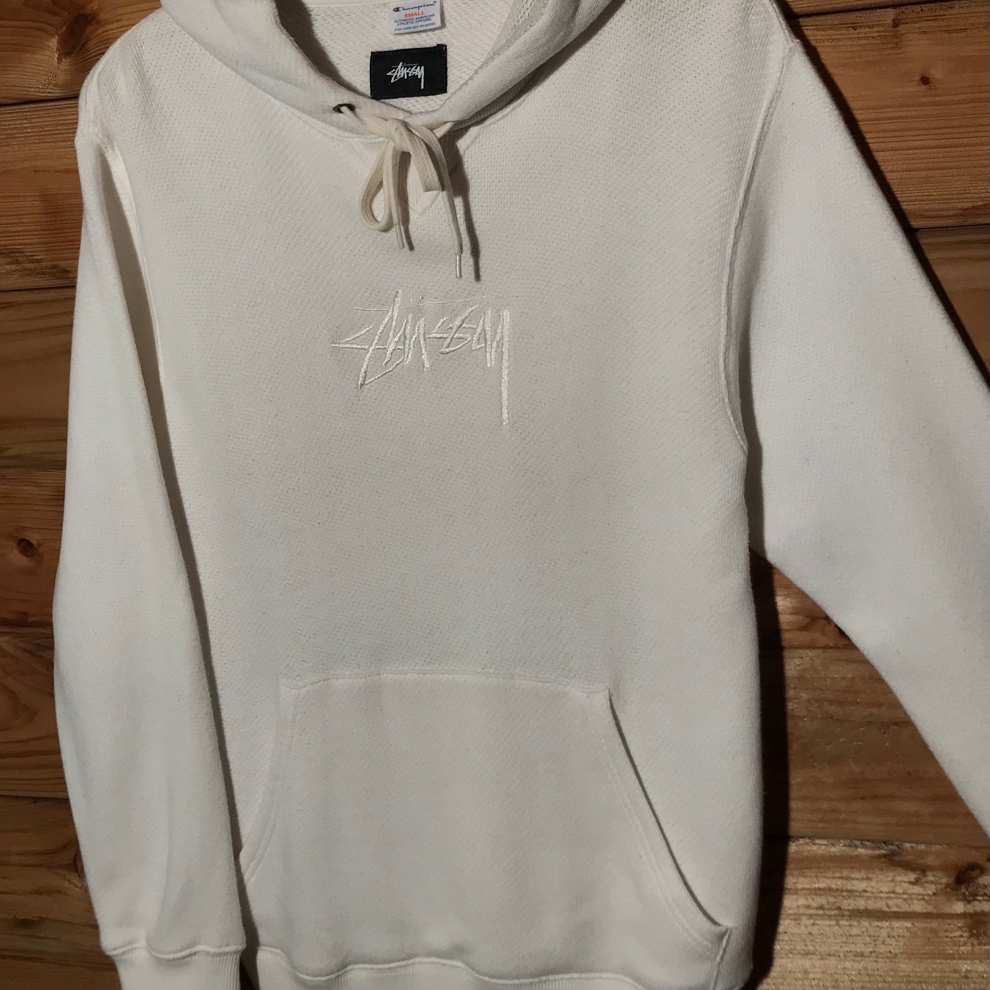 2017 Stüssy x Champion Tonal Script hoodie