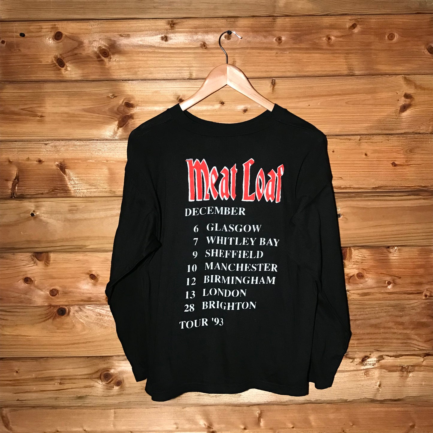 1993 Meat Loaf UK Tour long sleeve t shirt