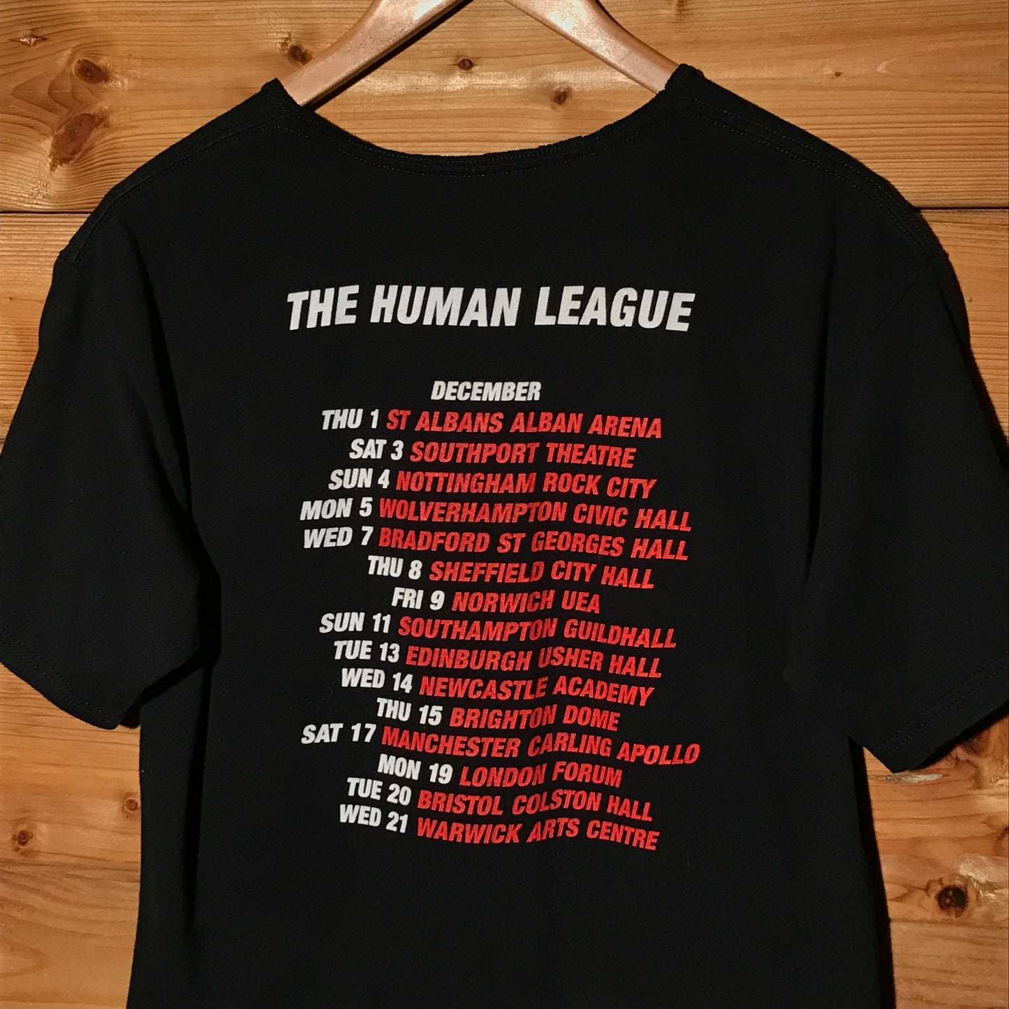 2005 The Human League UK Tour t shirt