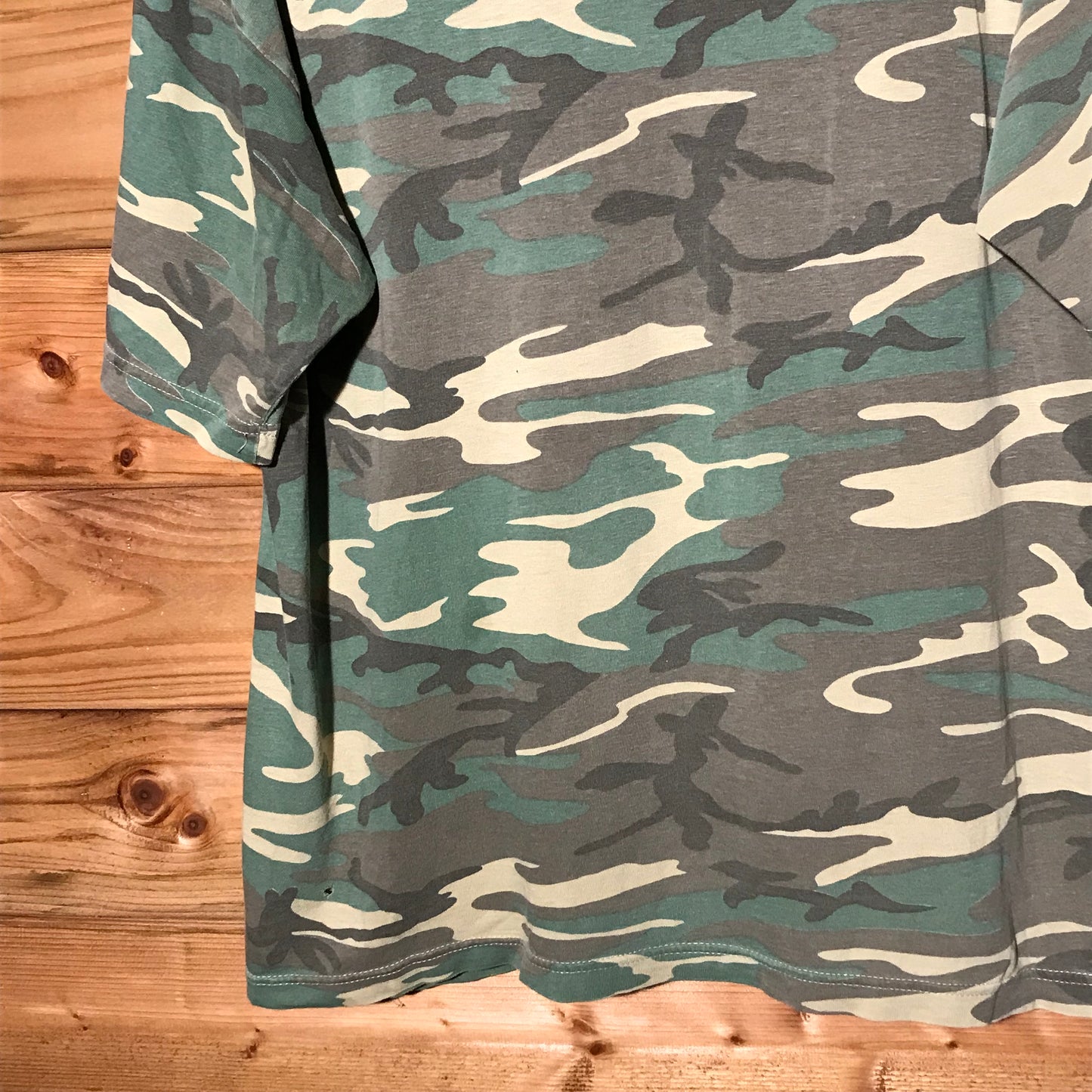 90s Stüssy Outdoor All Season Gear Camo Pocket t shirt