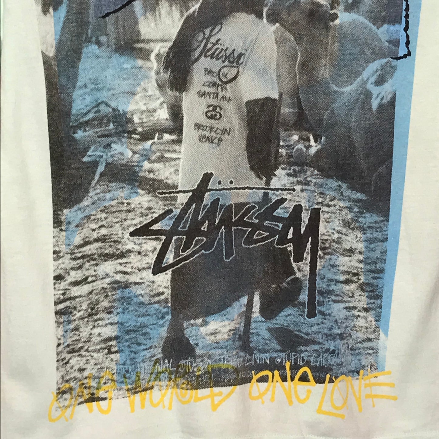 Stüssy One World One Love Camel Photo t shirt