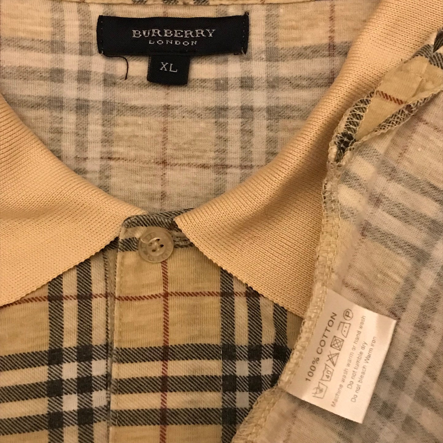 Burberry Nova Check Pattern short sleeve polo t shirt