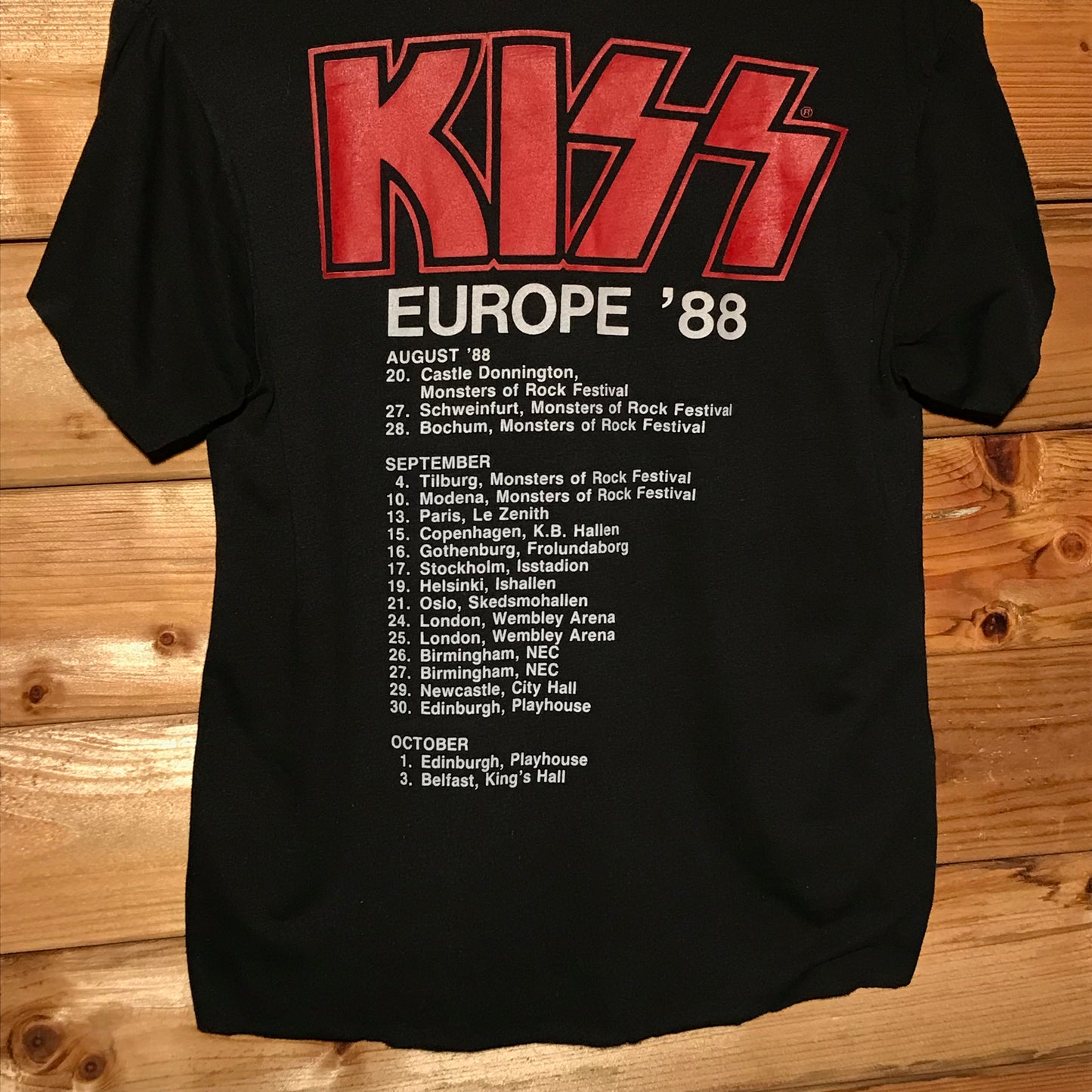 1988 Kiss Crazy Nights World Tour t shirt