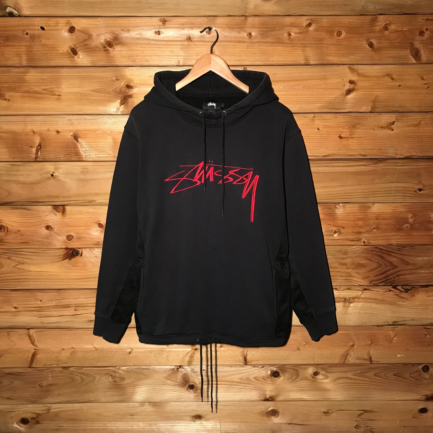 Stüssy Mesh Hybrid Thin Script hoodie