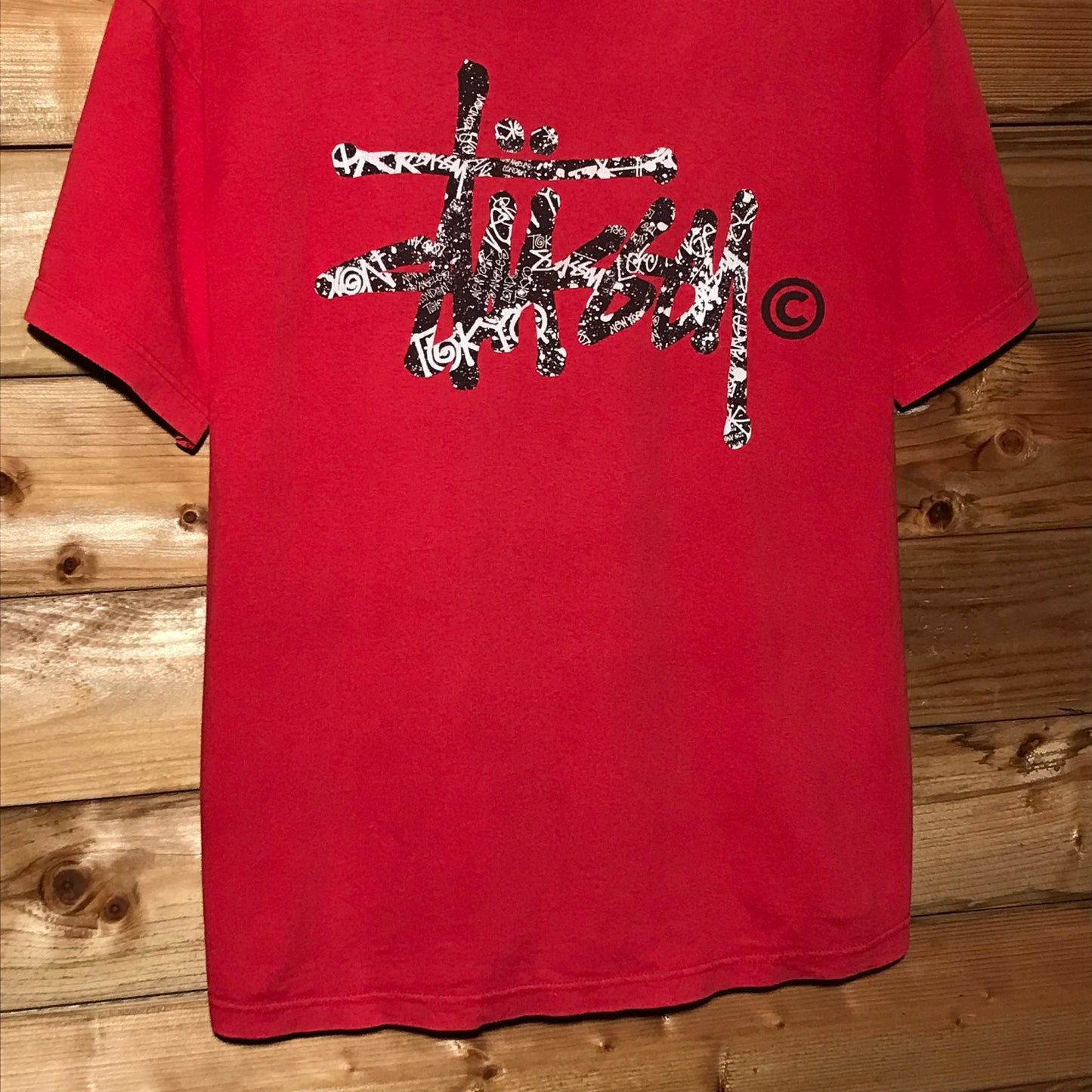 Stüssy International Centre Script Spellout t shirt