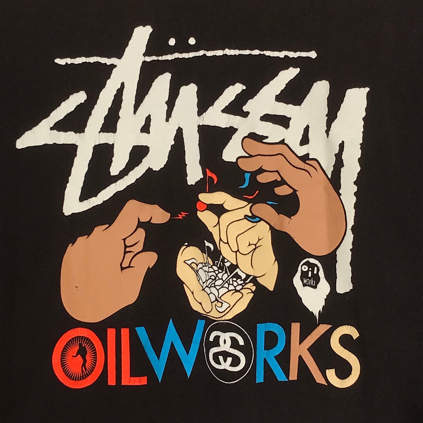 2011 Stüssy x Oil Works Technics t shirt