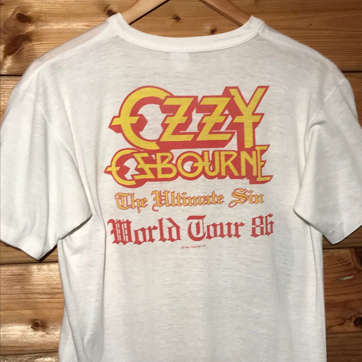 1986 Ozzy Osbourne The Ultimate Sin World Tour t shirt