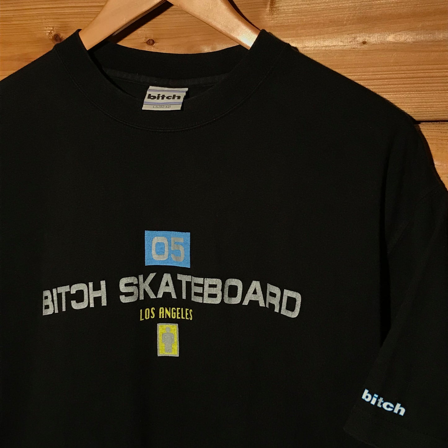 90s Bitch Skateboards 05 LA Spellout t shirt