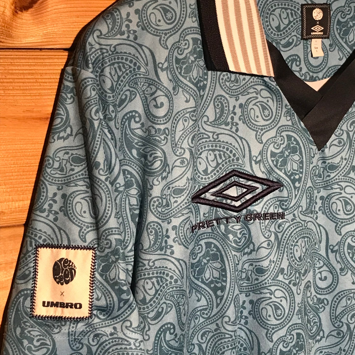 Pretty Green x Umbro Paisley Print Football polo t shirt