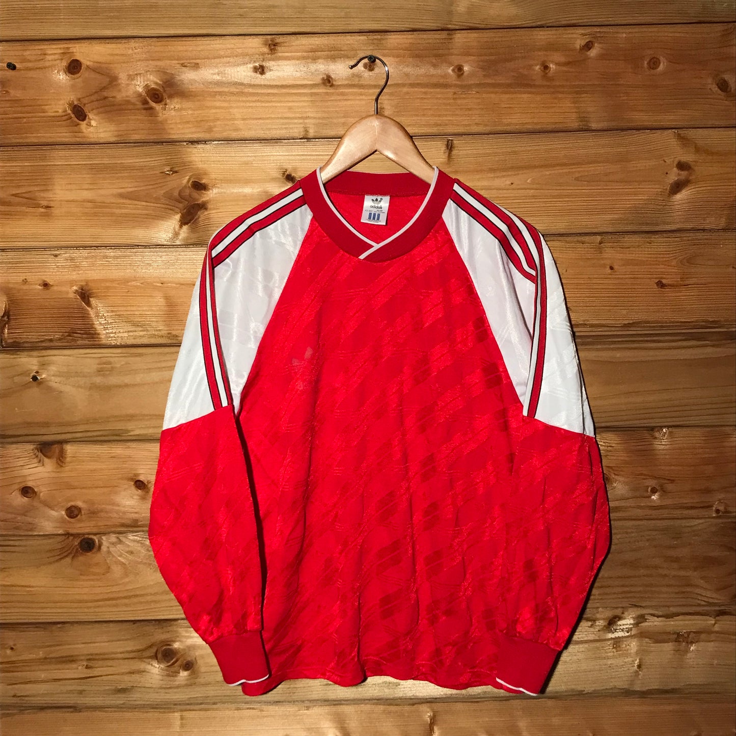 80s Adidas Tonal Monogram Striped long sleeve t shirt