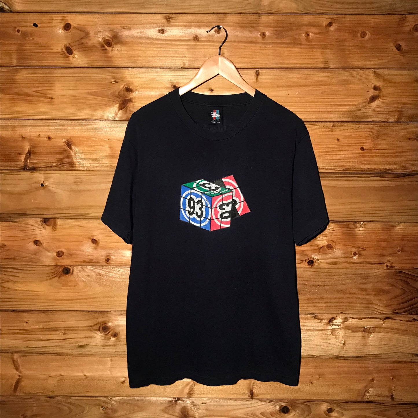 90s Stüssy Rubiks Cube 93 t shirt