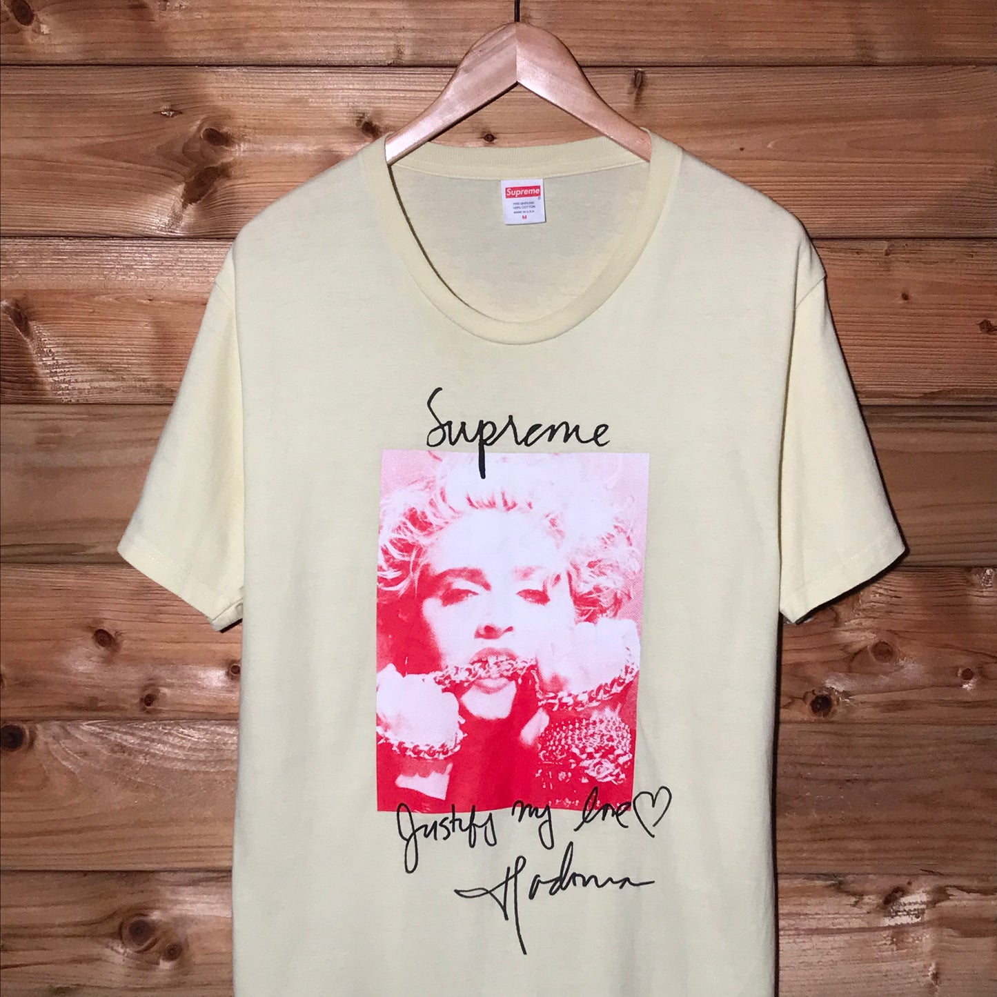 Supreme Madonna Photo Spellout t shirt