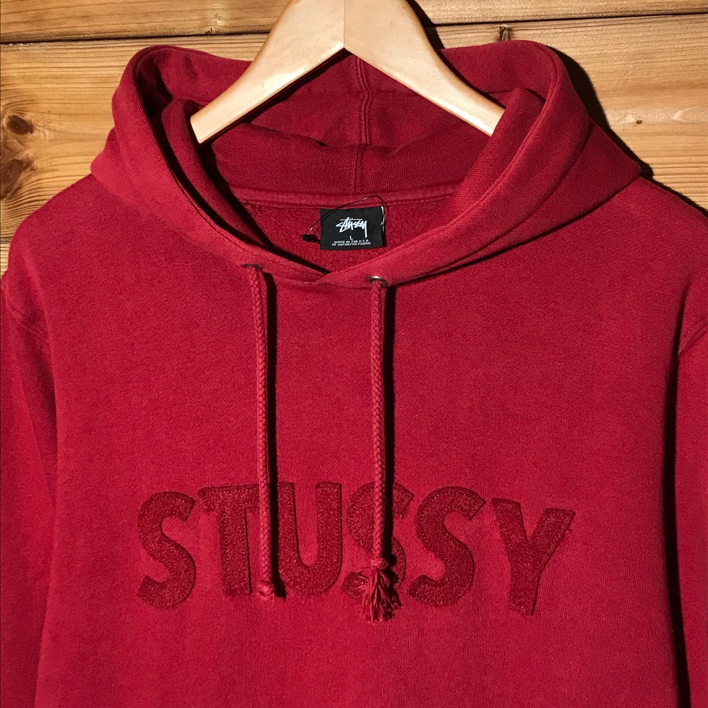 Stüssy Tonal Patch Centre Spellout hoodie