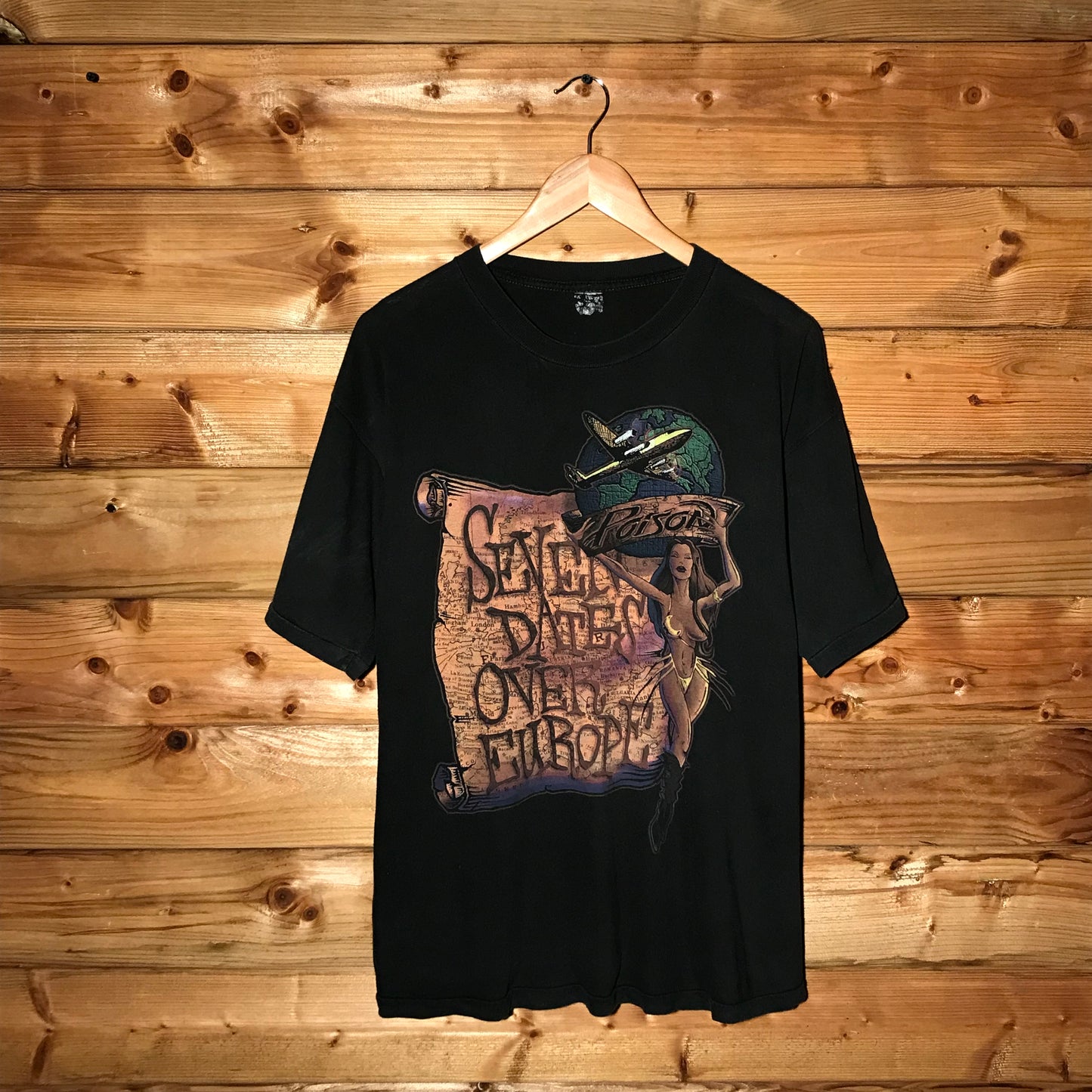 1993 Poison Seven Dates Over Europe Tour t shirt